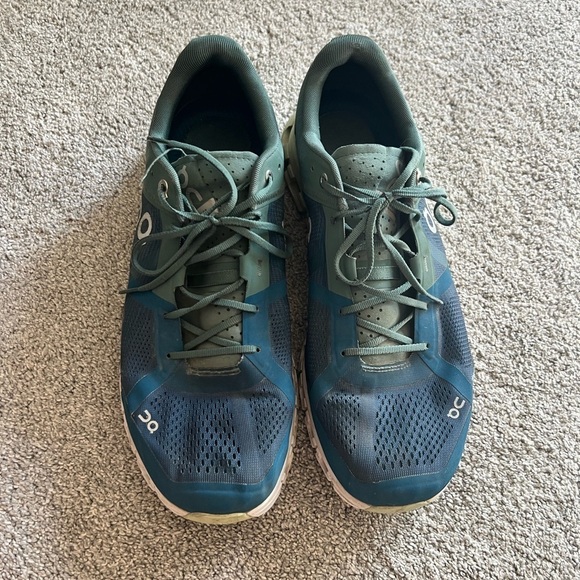 On Cloud 5 Mens Size 11 Blue Mesh Athletic Running Walking Gym Sneakers Shoes - Picture 2 of 7